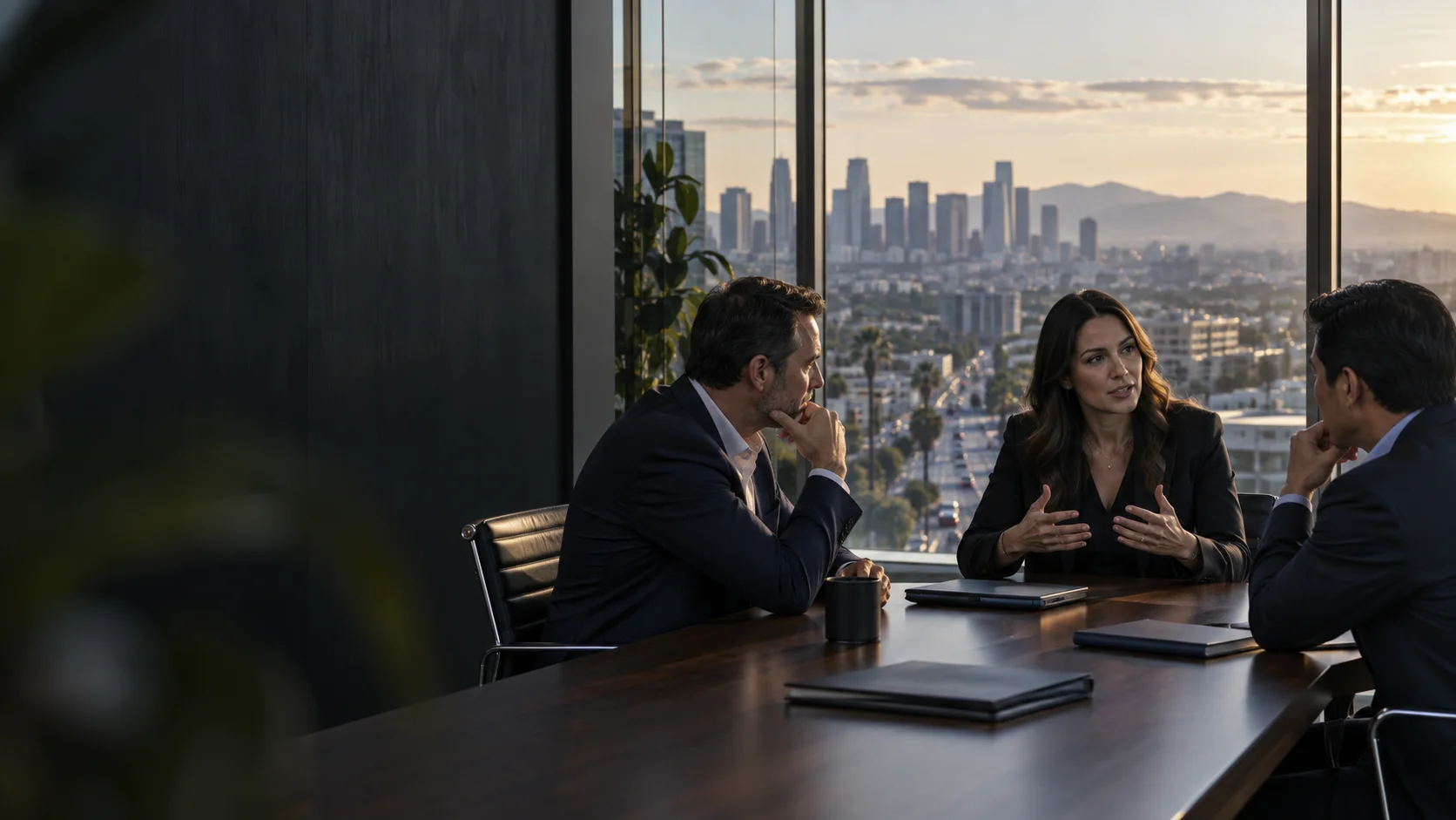 Illustration of a business strategy meeting